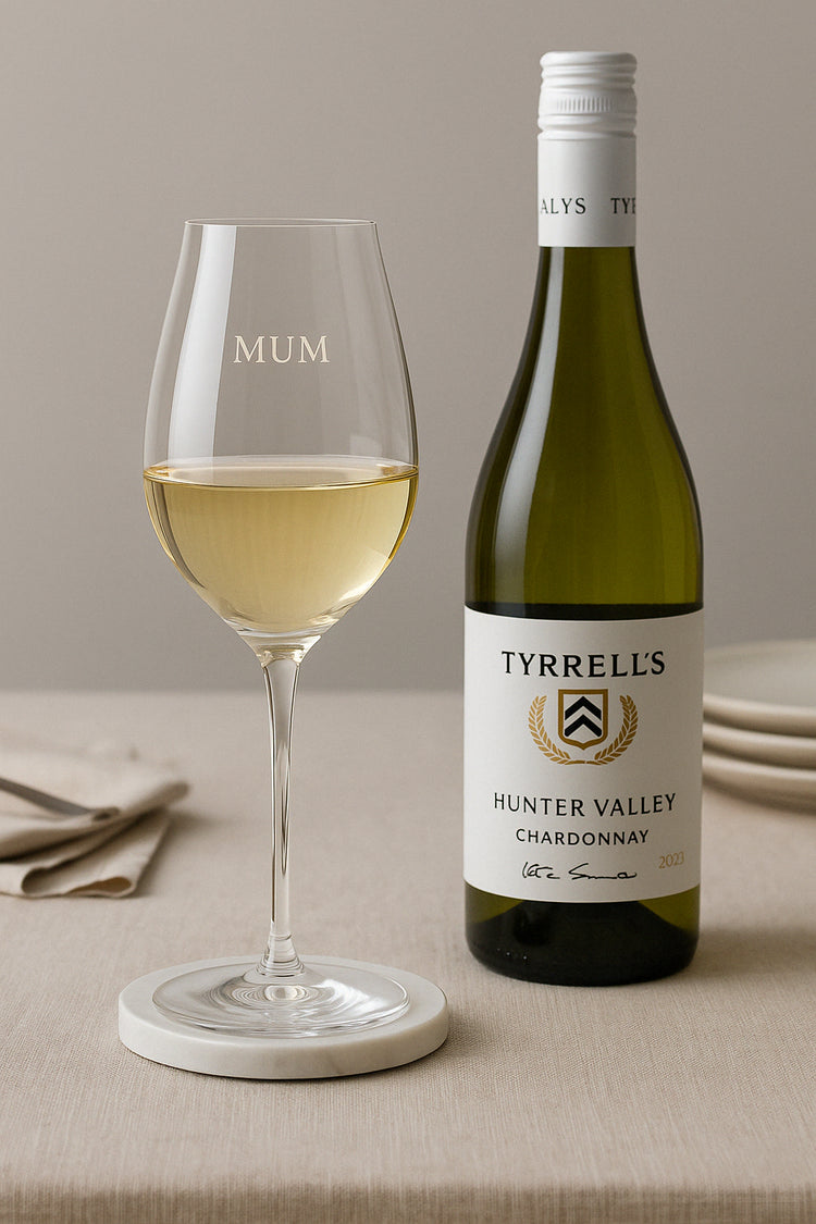 Mother's Day Gift set of wine Glass with Wine Bottle