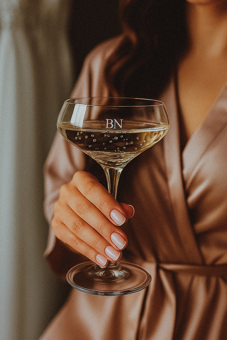 personalised wedding party gift champagne coup