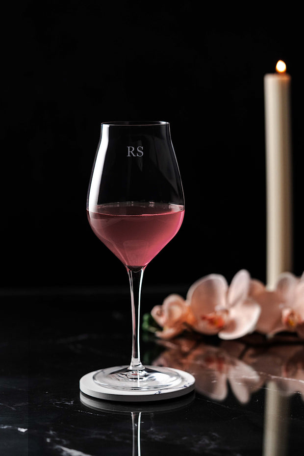 personalised wine glass with initials