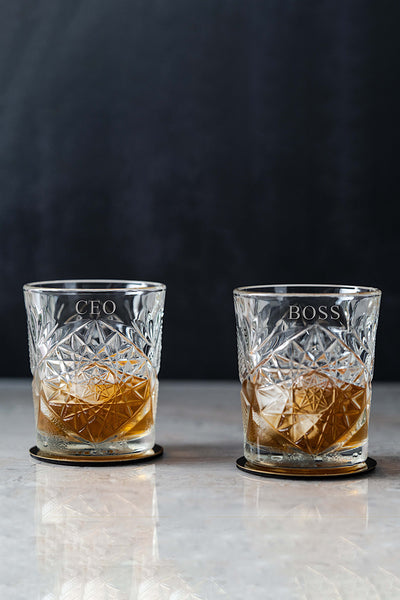 Nouvelle Glass personalised whiskey set engraved glassware